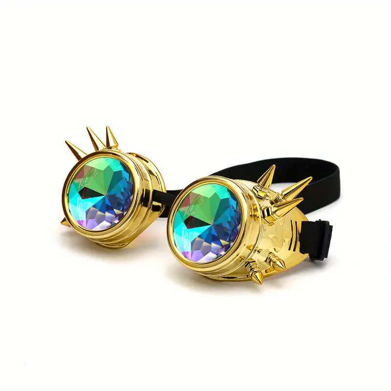 Space Punk Brille mit Spikes – Steampunk