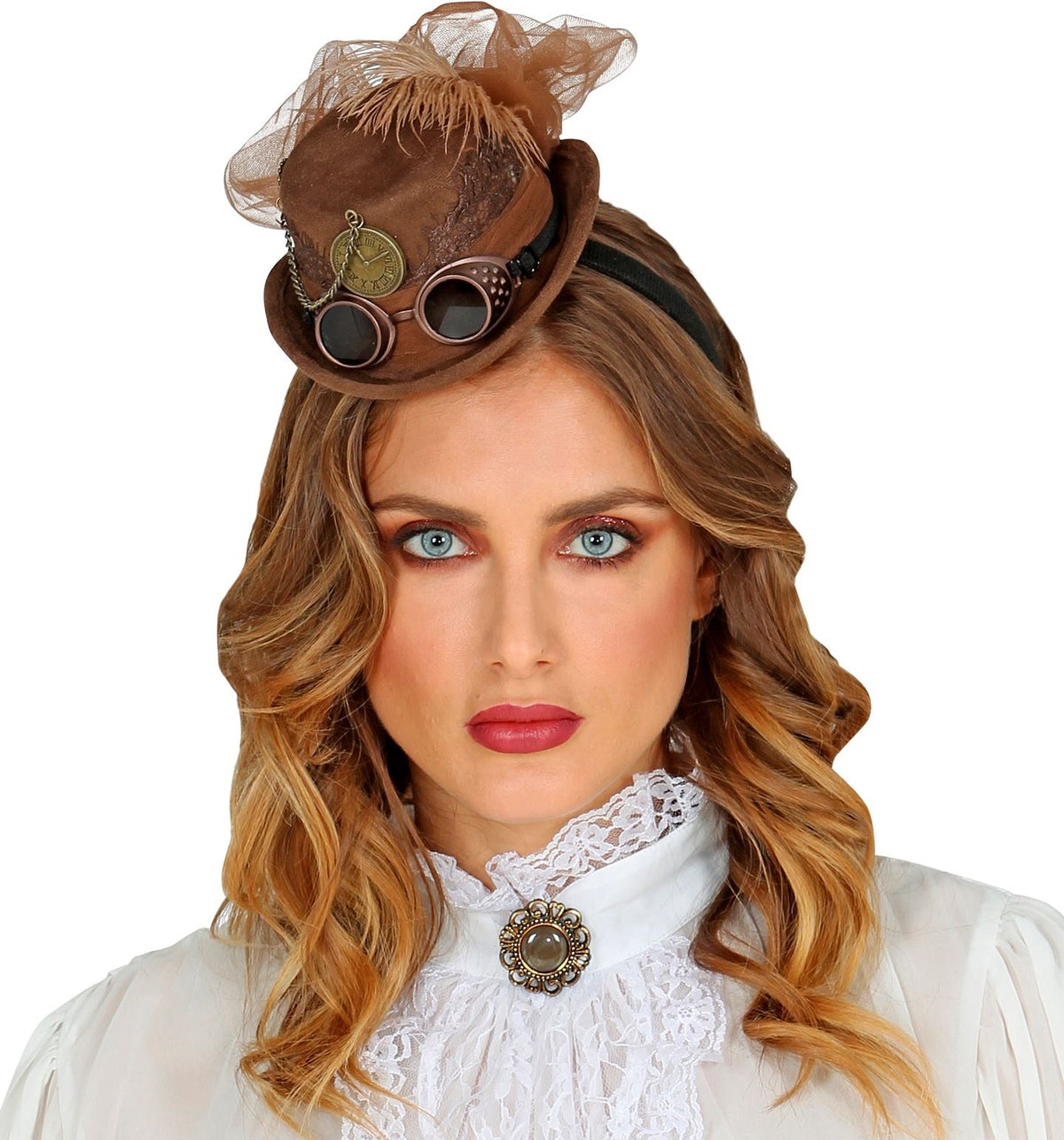 Steampunk Fascinator – Mini Zylinder auf Haarreif