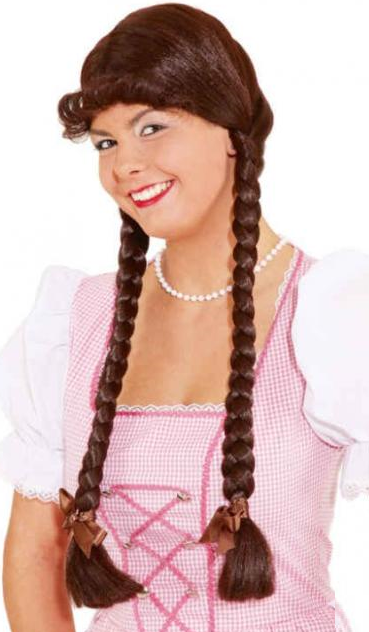 Greta Perücke mit Zöpfen für Herren und Damen