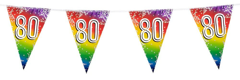 Wimpelkette 80. Geburtstag – Jubiläum Deko