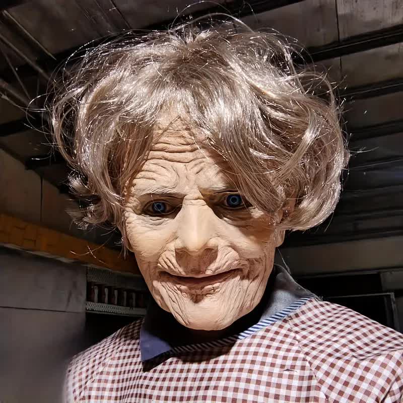 Englische Lady Maske – Granny Latexmaske