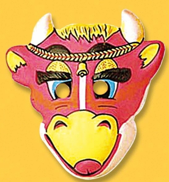 Stier Tiermaske für Fasnacht