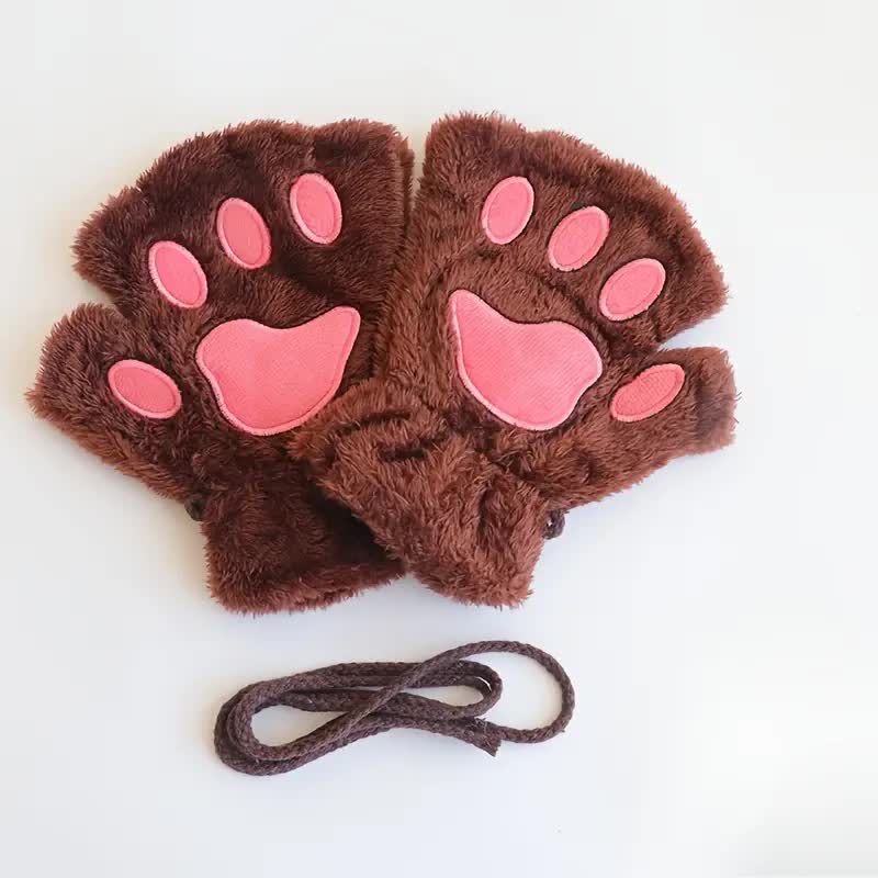 Pfotenhandschuhe Plüsch – Katze