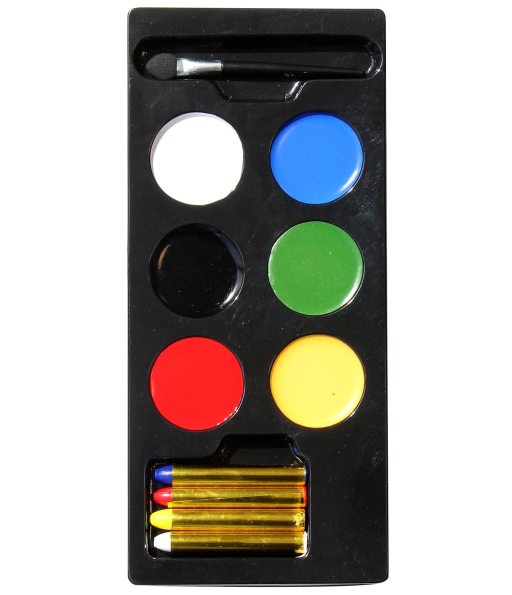 Schminkkasten mit 6 Farben, Stiften & Pinsel