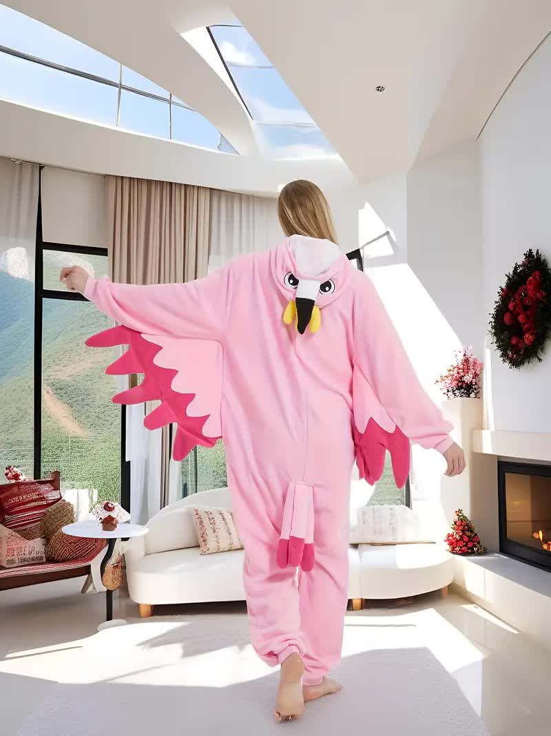 Flamingo Kostüm mit Flügeln – Vogel