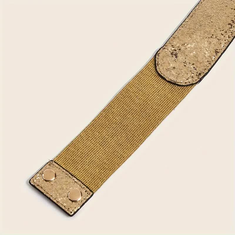 Glitzergürtel Stretch mit Druckknöpfen
