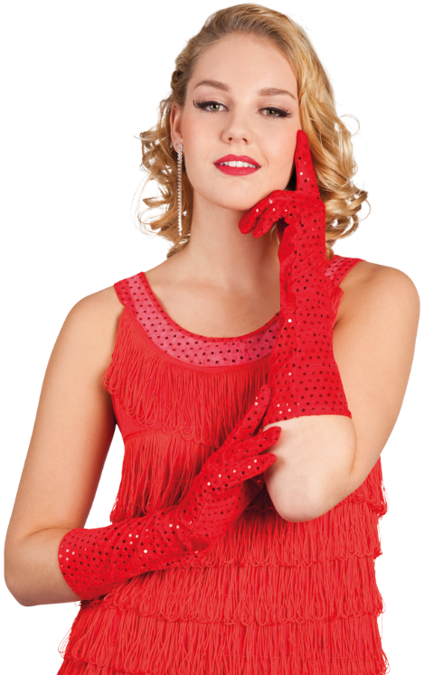 Pailletten Handschuhe – Disco & Silvester