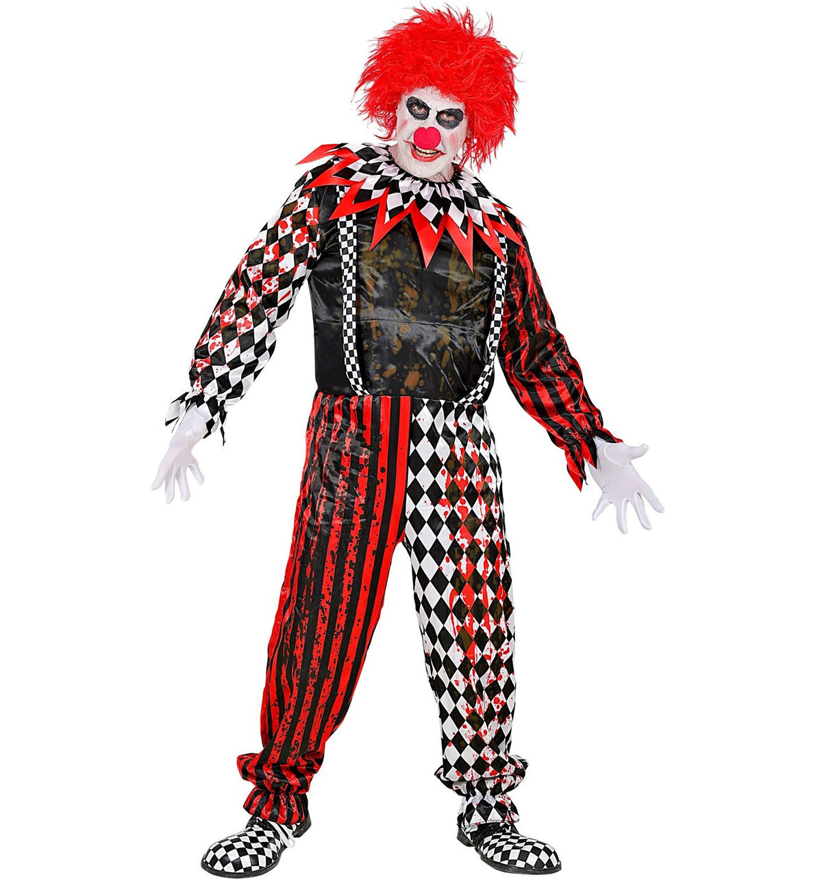 Blutiges Killer Clown Kostüm – Horror Pantomime