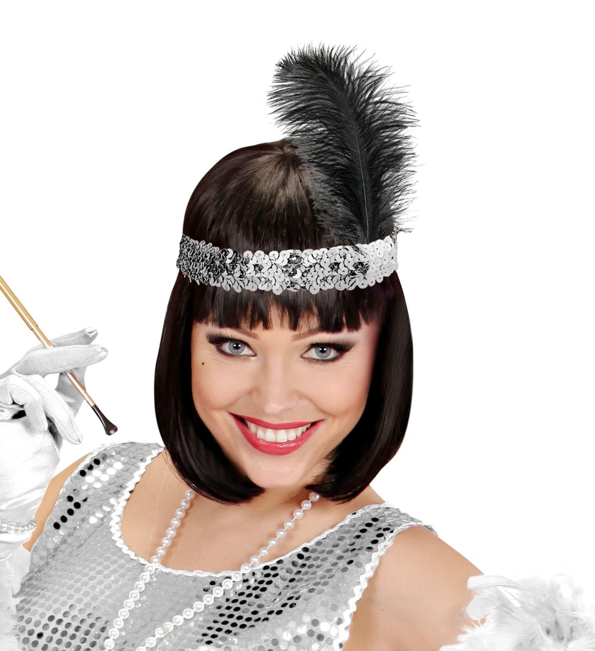20er Jahre Stirnband mit Feder – Great Gatsby