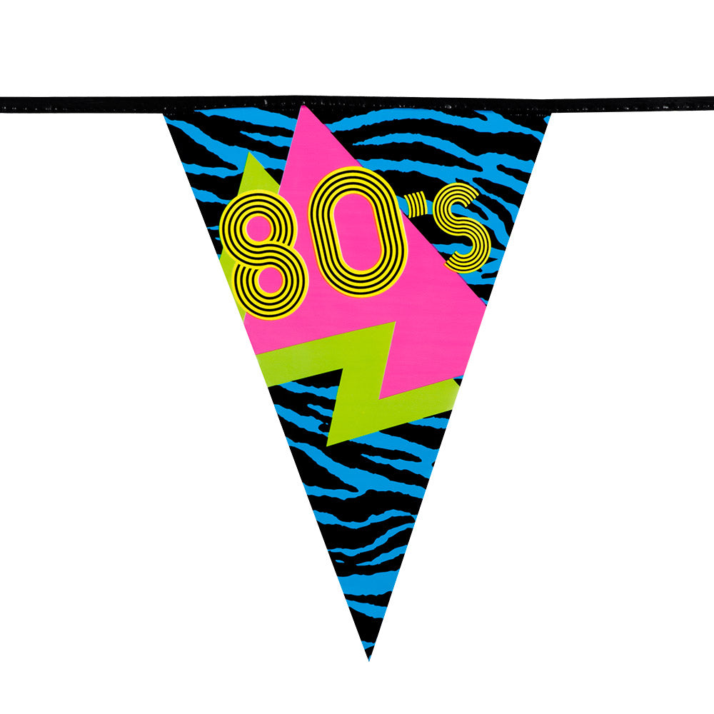 80er Jahre Wimpelkette – Girlande