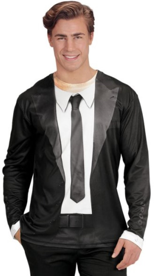 Blues Brothers Shirt mit Anzug-Print