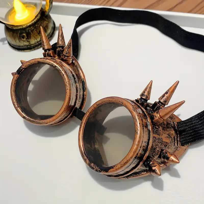 Steampunk Brille mit Spikes – Festival
