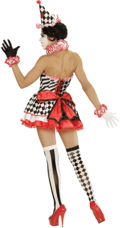 Harlekin Horrorpuppe Kostüm Lady Cirque