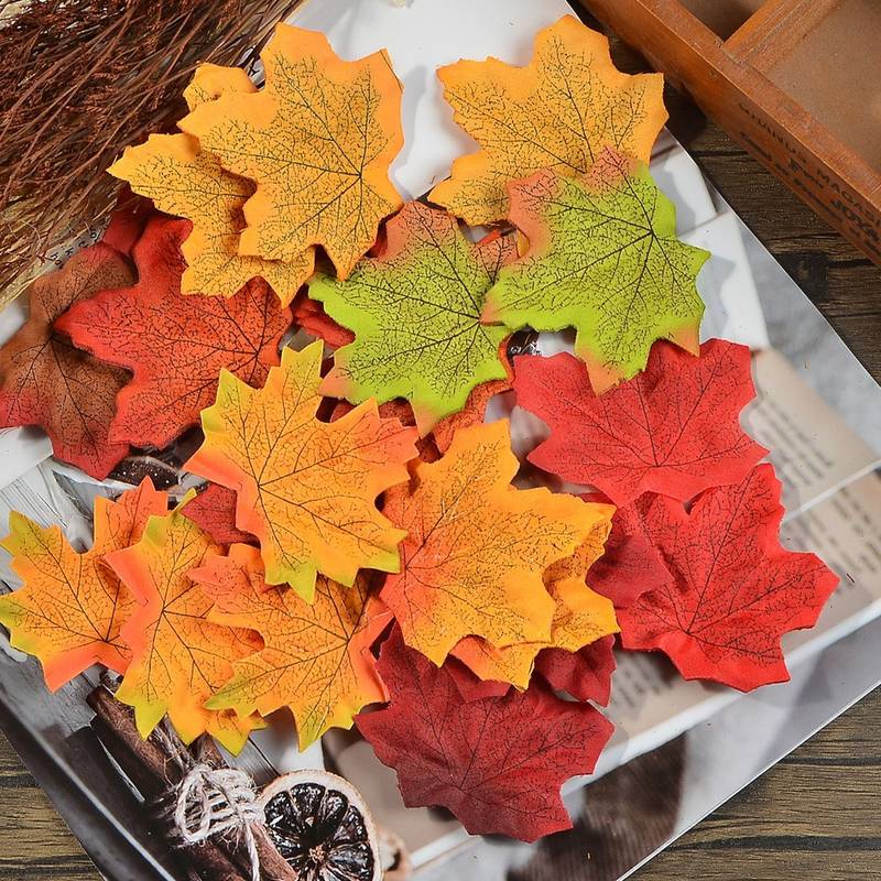 Ahornblätter Herbst Deko, 100 Stück