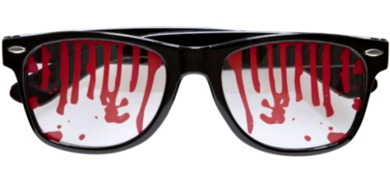 Halloween Brille mit Blut