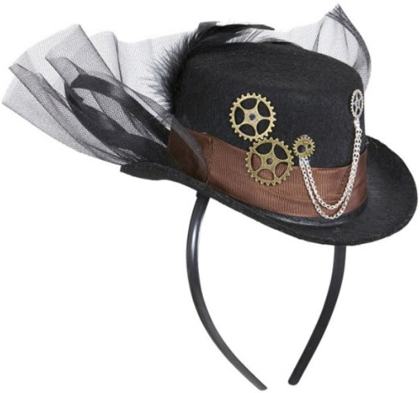Steampunk Mini-Zylinder auf Haarreif