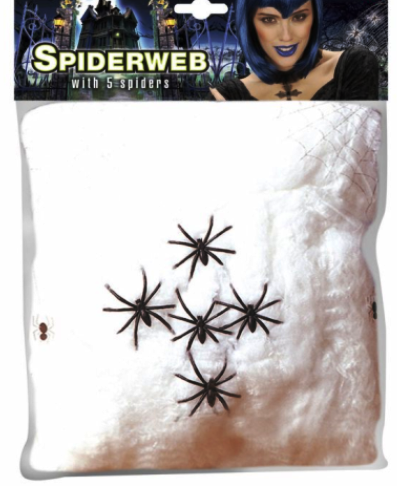 Spinnennetz mit Spinnen – Halloween Dekoration