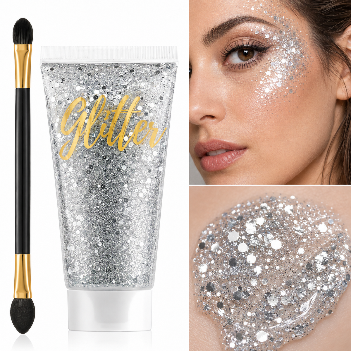 Glitzer Gel für Gesicht & Körper Make-Up
