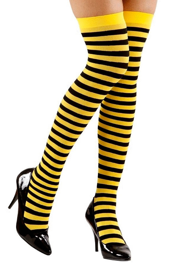 Overknees gestreift – Tights Pantomime