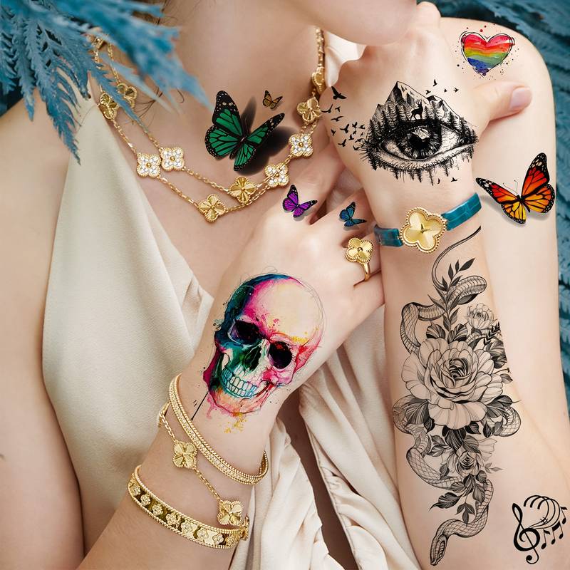 Tattoos Eule & Traumfänger – Boho