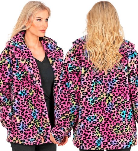 Leoparden Plüschjacke Unisex – Fake Fur