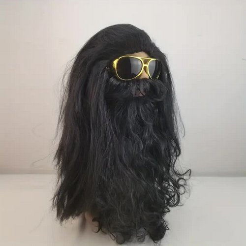 Perücke mit Bart und Brille – Professor Set