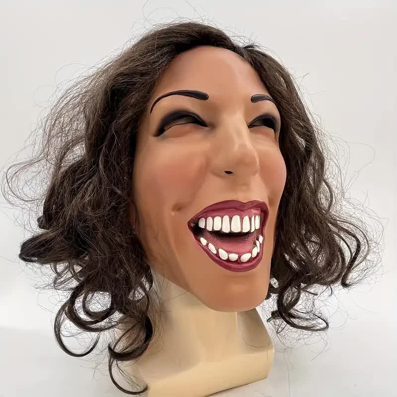 Lachende Frau Maske aus Latex