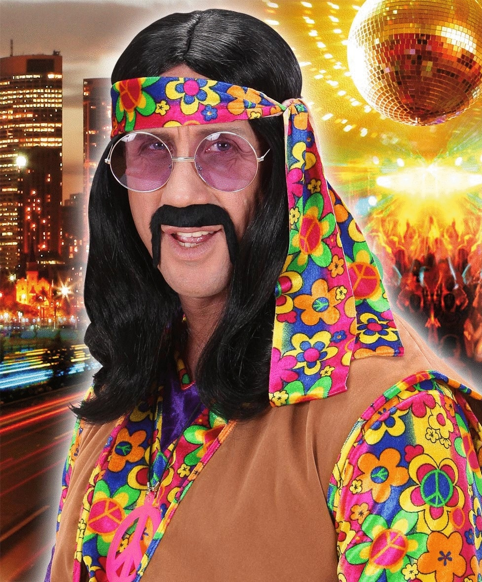 Hippie Perücke Herren – 70er Jahre