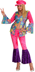 Hippie Kostüm mit Schlaghose – Flower Power