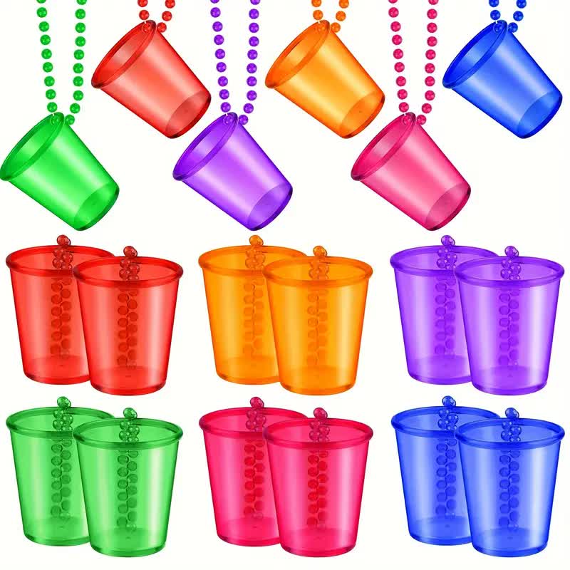 Shotglas mit Kette – Party Halskette