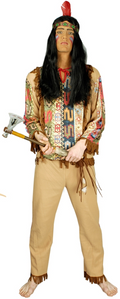 Indianer Kostüm Herren mit buntem Muster