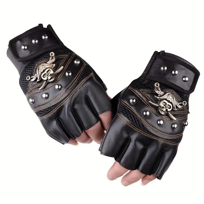 Rocker Handschuhe – Steampunk Nieten