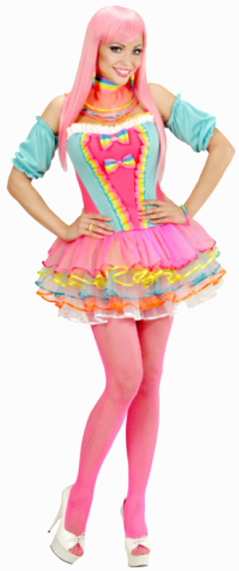 Lollipop Cupcake Kostüm Damen – 80er Jahre