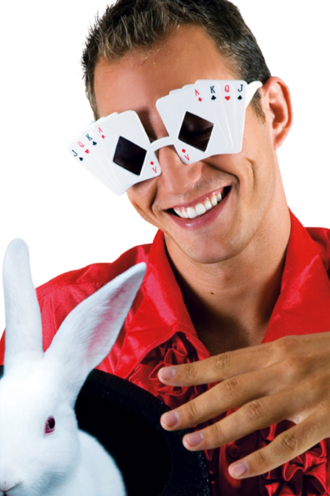 Jasskarten Brille – Zauberer Partybrille