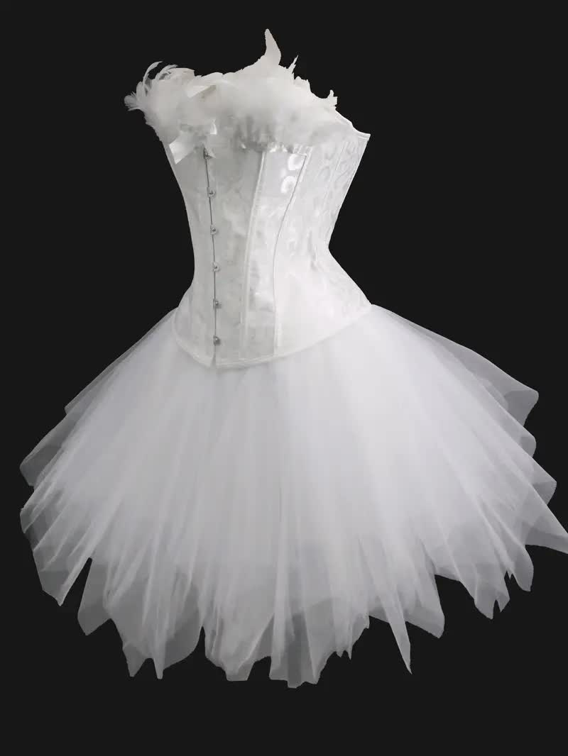 Schwan Kostüm – Korsett & Rock Ballerina