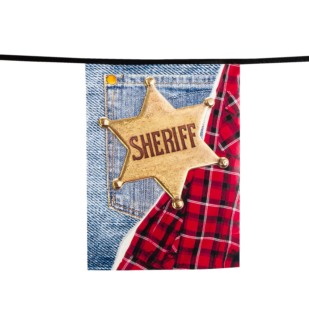 Western Girlande – Cowboy & Sheriff Wimpelkette