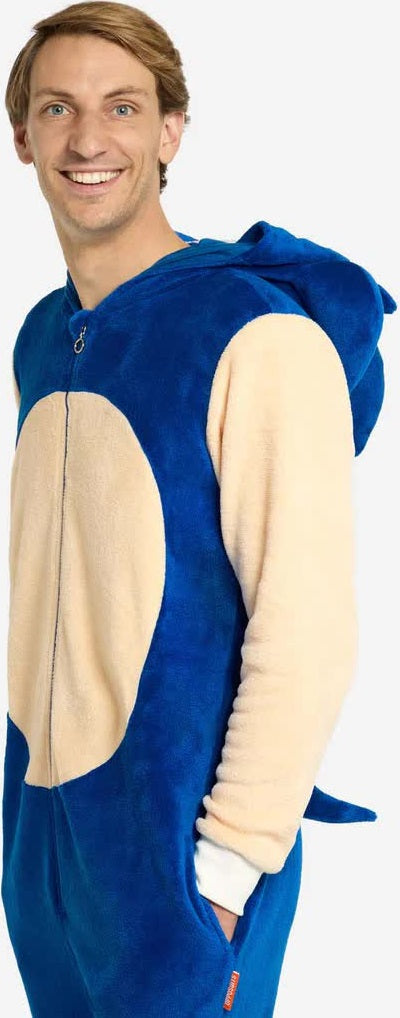 Sonic Kostüm für Erwachsene, Cosplay-Overall mit Kapuze