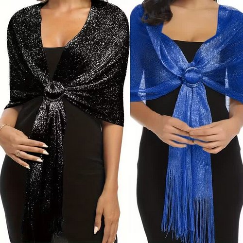 Glanz & Glamour Schal mit Schnalle