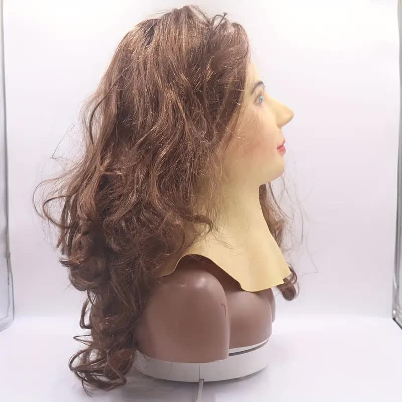 Junge Frau Maske mit Hals – Latexmaske