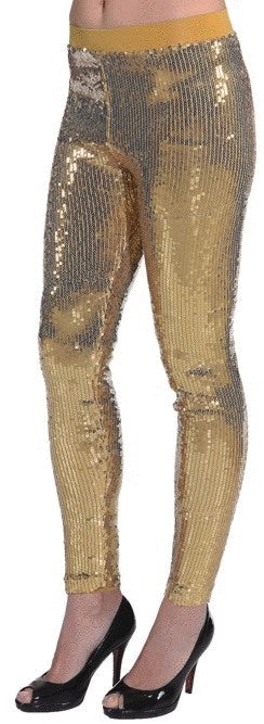 Glitzer Leggings mit Pailletten