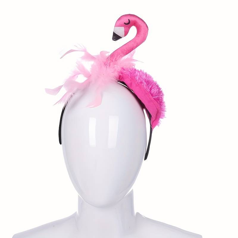 Flamingo Set – Haarreif & Federboa