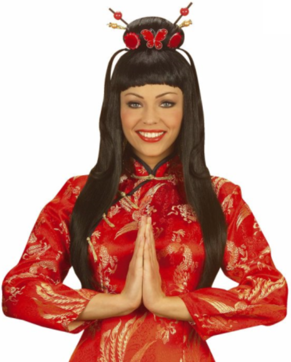 Geisha Perücke Chinesin mit Haargesteck