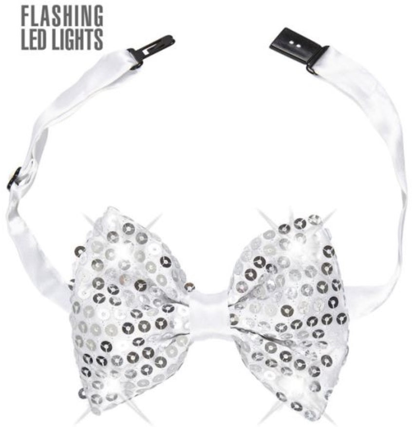 Pailletten-Fliege mit LED-Licht