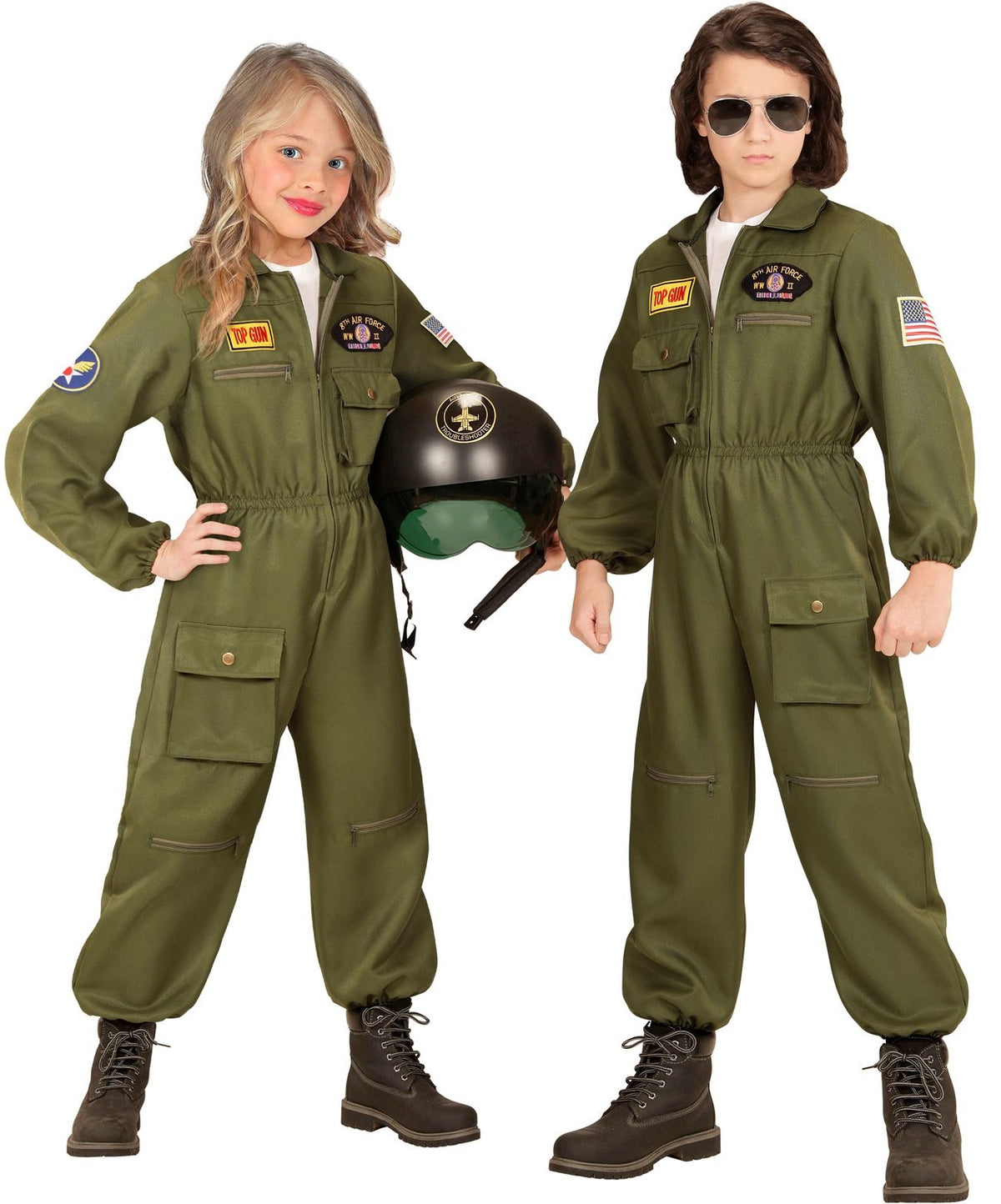 Jet Pilot Kostüm für Kinder, Mädchen und Jungen