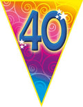 40. Geburtstag Girlande bunt – Jubiläum Deko