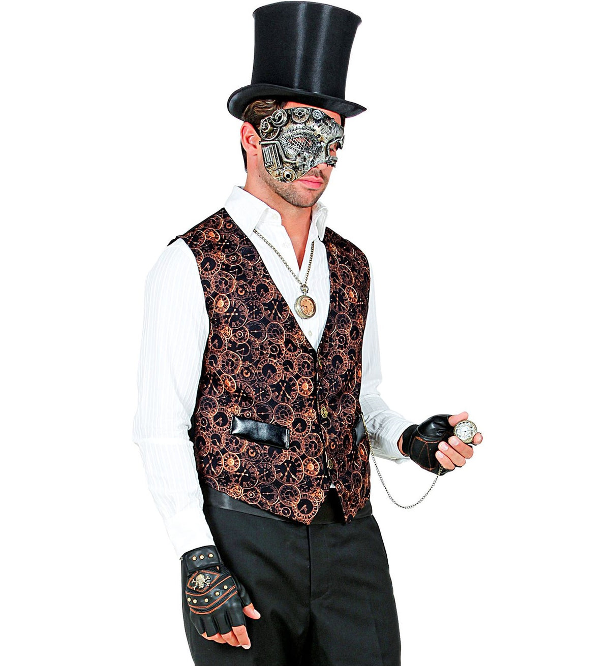 Steampunk Weste – Western mit Zahnrädern