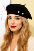 Barett mit Perlen – Beret für Damen