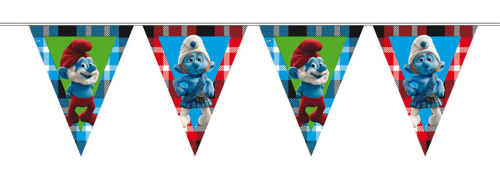 Schlumpf Girlande – Party Deko