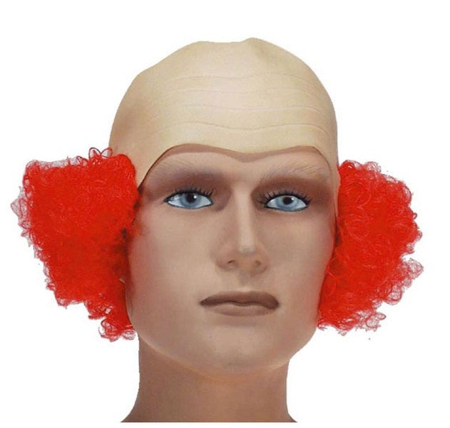 Clown Glatze mit Haaren für Erwachsene