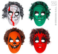 Horror-Maske mit Haaren aus Plastik
